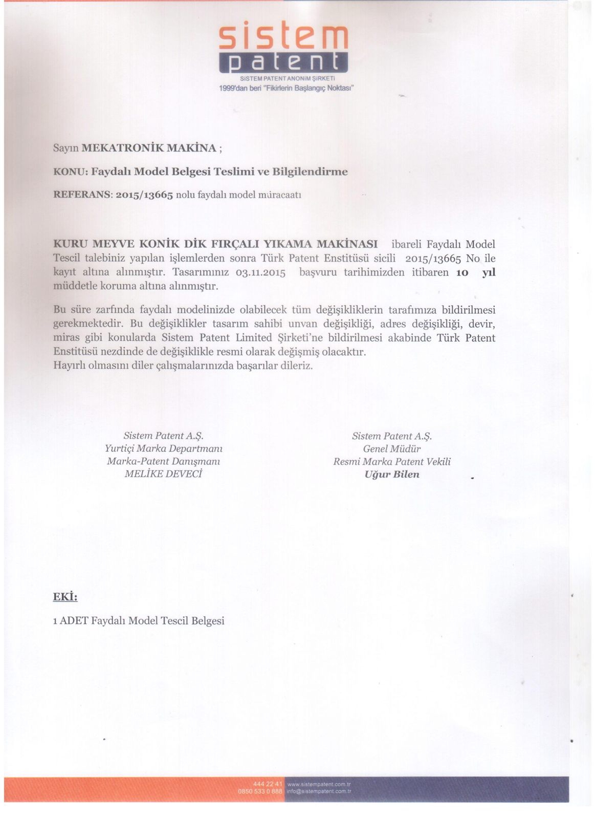 Patent Belgesi